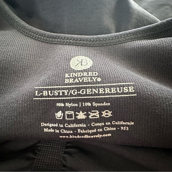 Kindred Bravely size Large Busty Black Nursing Tank Top Bra Breastfeeding - Picture 5 of 5